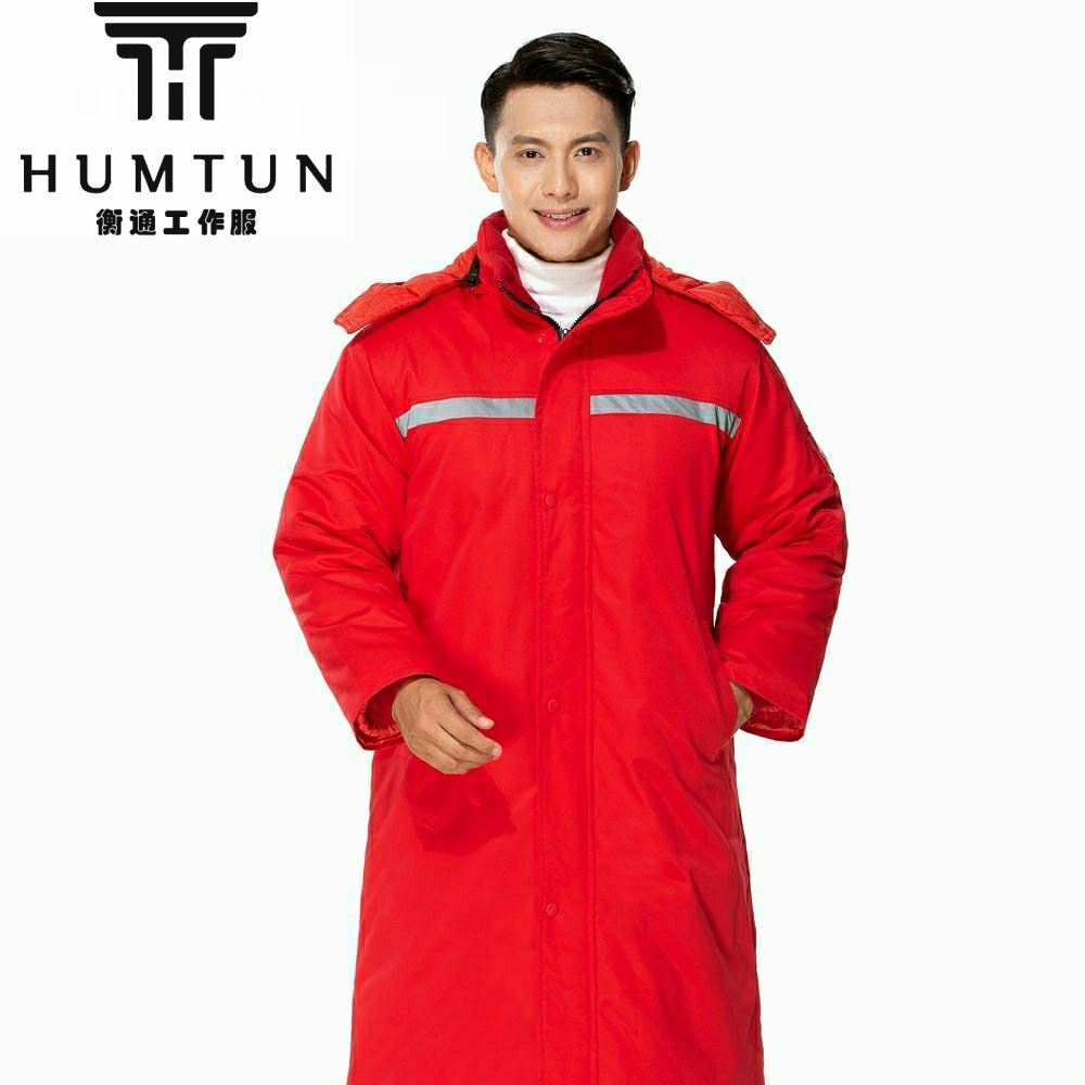 冬季防靜電全線卡可脫卸棉膽長(zhǎng)款棉衣 工裝定制