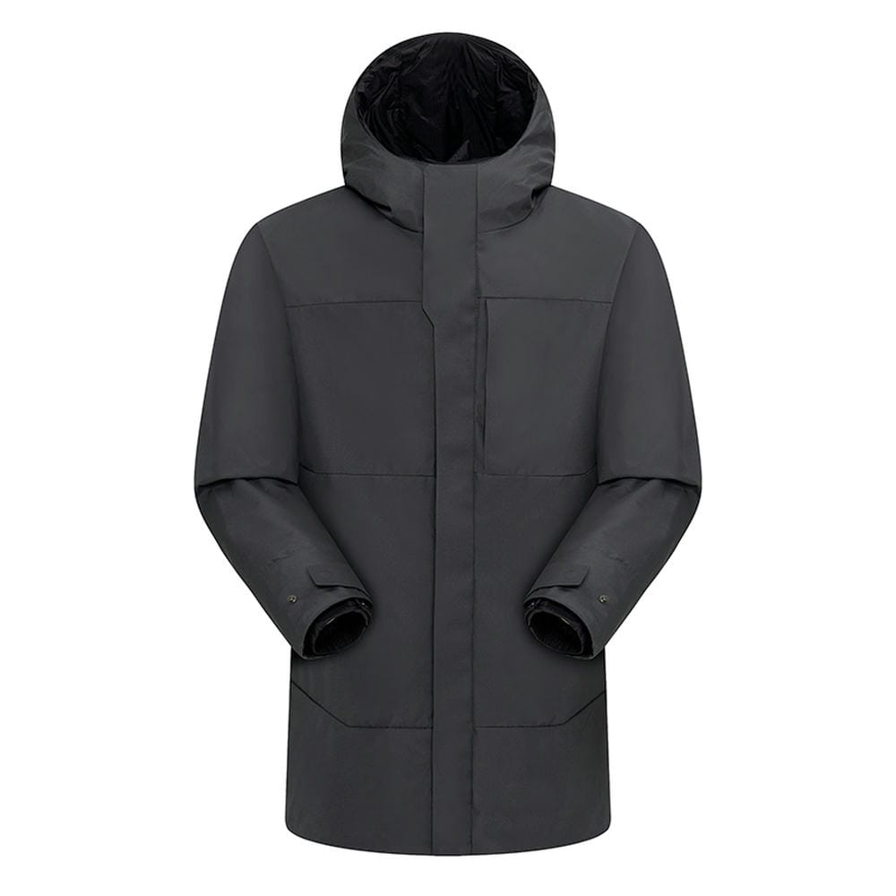 冬季高彈春亞紡男女同款三合一沖鋒衣中長款